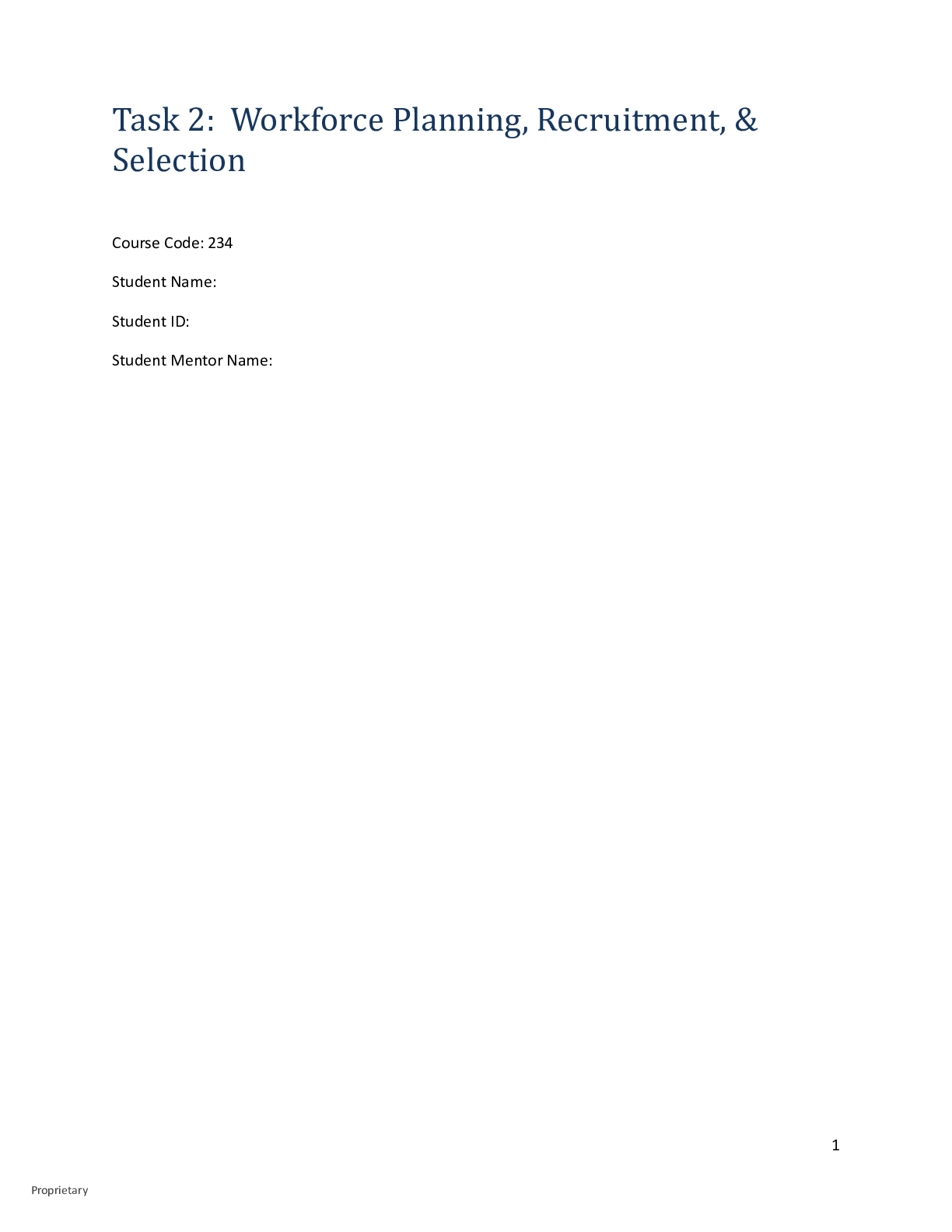 Preview image of Workforce Planning Task 2 ADD.docx   Task 2:  Workforce Planning, Recruitment, & Selection document